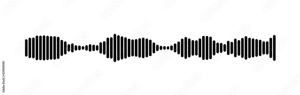 Poster abstract sound wave representation using parallel lines design