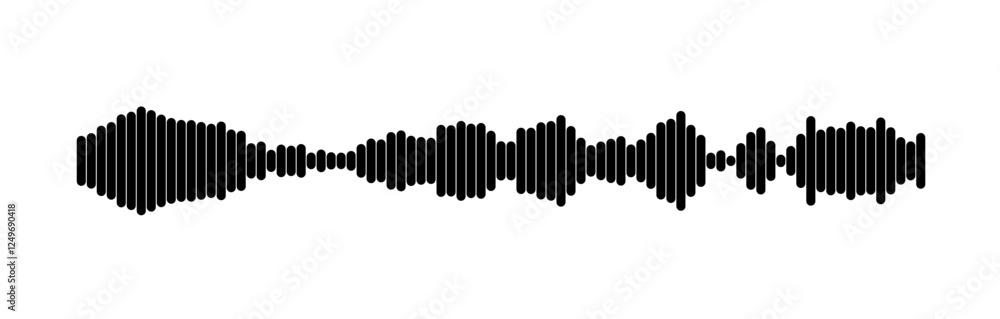Poster abstract sound wave representation using parallel lines design