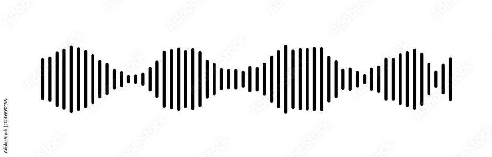 Poster abstract sound wave representation using parallel lines design