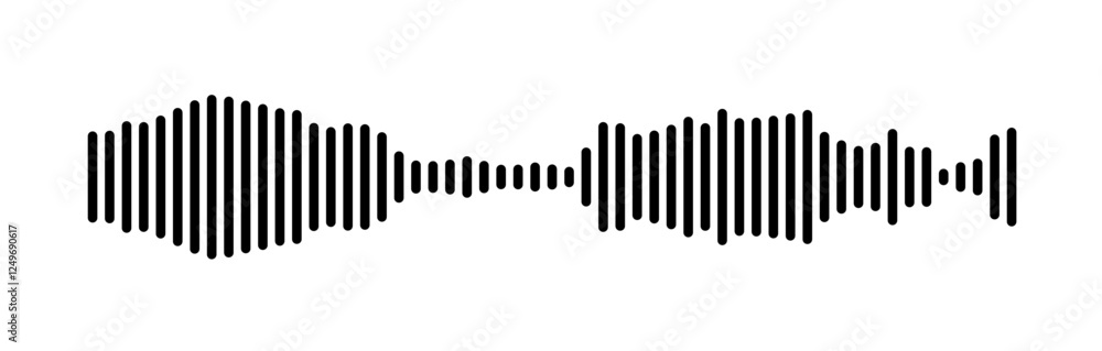Poster abstract sound wave representation using parallel lines design