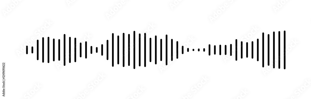 Poster abstract sound wave representation using parallel lines design