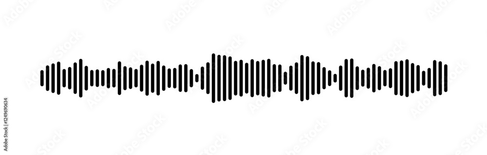 Poster abstract sound wave representation using parallel lines design