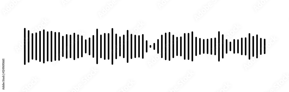 Poster abstract sound wave representation using parallel lines design