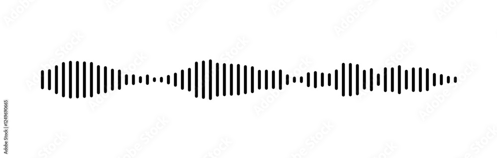 Poster abstract sound wave representation using parallel lines design