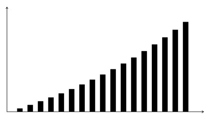 Fototapeta premium Geometric Bar Chart with Data Points and Axes