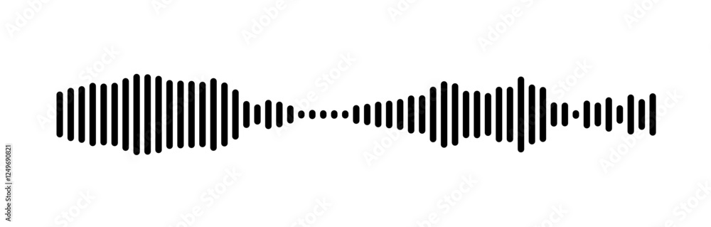 Poster abstract sound wave representation using parallel lines design