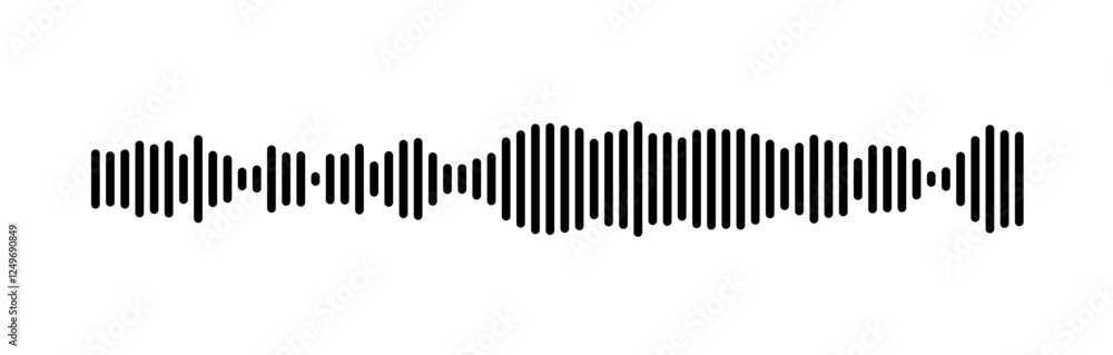 Poster abstract sound wave representation using parallel lines design