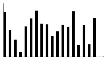 Geometric Bar Chart with Data Points and Axes