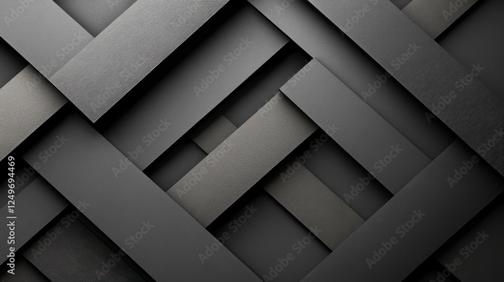 Poster abstract gray geometric pattern, overlapping lines, textured background, design element