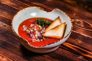 Savory Gazpacho , Side View
