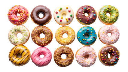 set of colorful easter eggs