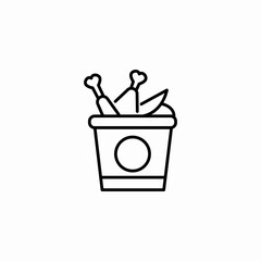 chicken box icon sign vector