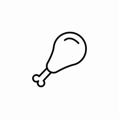 chicken leg icon sign vector