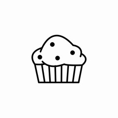 chocolate cupcake icon sign vector