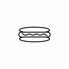 hot dog snack icon sign vector