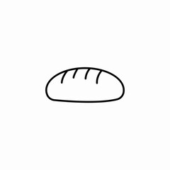 large bread bun icon sign vector