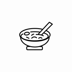 porridge bowl icon sign vector