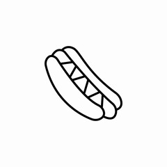 sausage bun icon sign vector