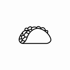 taco meal icon sign vector