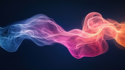 Obraz premium Abstract flowing colors, dynamic energy, dark background, graphic design