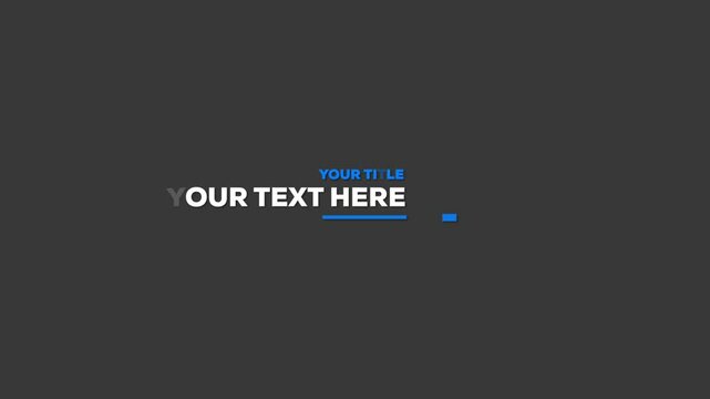 Modern lower thirds 2025