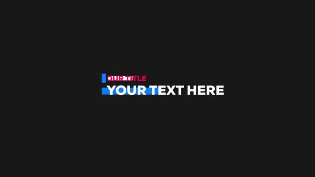 Modern and elegant lower thirds