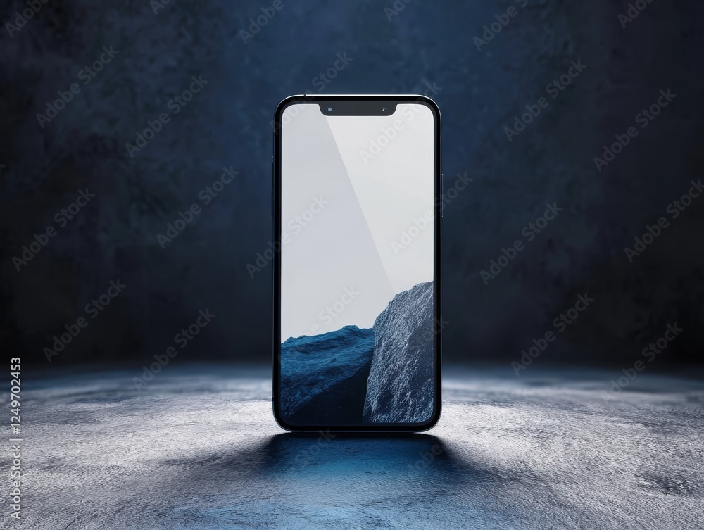 Poster this smartphone boasts a sleek and minimalist design that perfectly showcases an abstract background