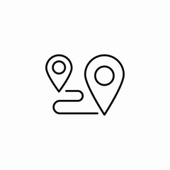navigation points gps icon sign vector