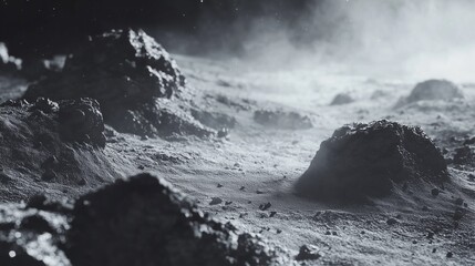 A rock in the desert. A swarm of ants in a pond. Isolated asteroids in the sky. A stone in lifestyle the desert.