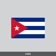 Cuba national flag vector design