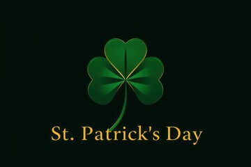 A striking shamrock clover represents St. Patrick&rsquo;s Day spirit, showcasing shades of green and a sense of celebration linked to heritage and good fortune