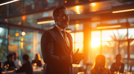 Liderazgo en Acción: CEO Presentando Resultados con Estilo Profesional