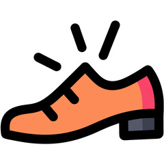 Drawn vector illustration of a shoe icon