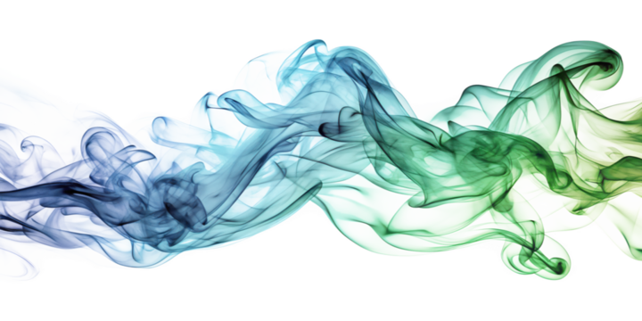 colorful smoke on white background