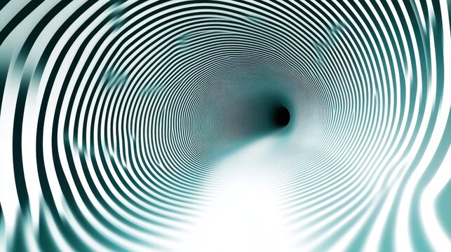 Abstract swirling tunnel, light at end, digital art, website background