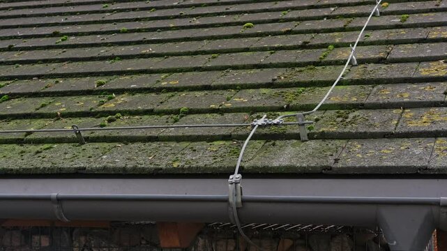 Lightning Rod Protection Mounted on Ceramic Roof