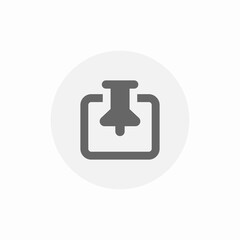 page pinning icon sign vector