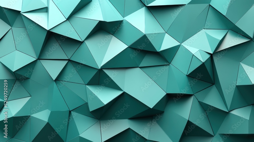 Poster teal low-poly abstract background texture