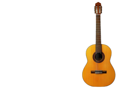 Elegant Classical Guitar with a Wooden Finish
