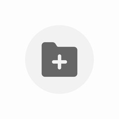 mobile folder add icon sign vector