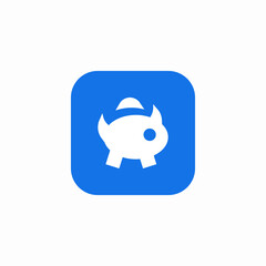 piggy bank app icon sign vector