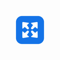 video player fullscreen icon sign vector