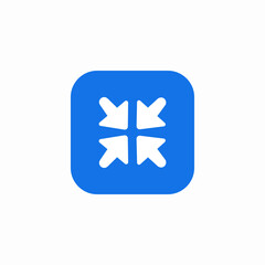 Fototapeta premium video player minimize icon sign vector