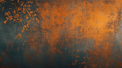 Fototapeta premium This image features a weathered metal surface with a rusty orangebrown texture, perfect for rustic backgrounds and grunge design elements in artistic projects, adding depth and character