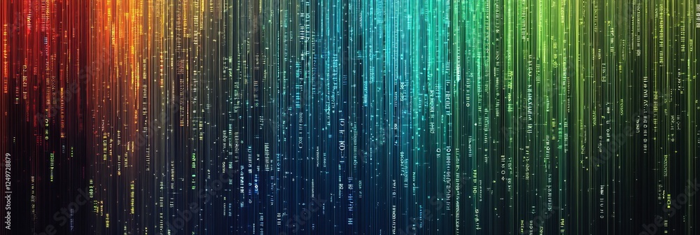 Poster this vibrant and dynamic digital background showcases a continuous flow of data, making it ideal for