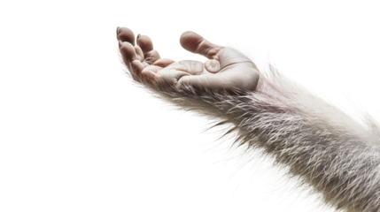 Monkey Hand Detailed View Isolated