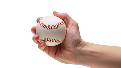 hand holding baseball