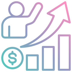 Fototapeta premium Economic Development Icon