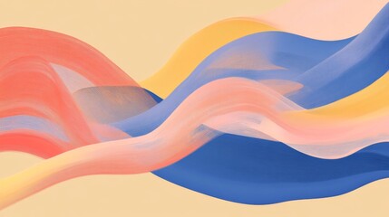 Abstract Pastel Waves Graphic Design for Backgrounds and Posters