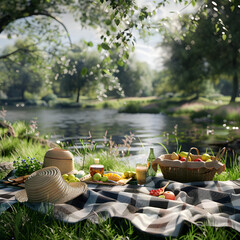 Serene Afternoon: Perfect Setting for an Outdoor Picnic